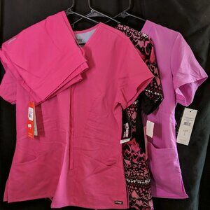 Grey's anatomy/premiere scrub set (3 tops 1 bottom) NWT